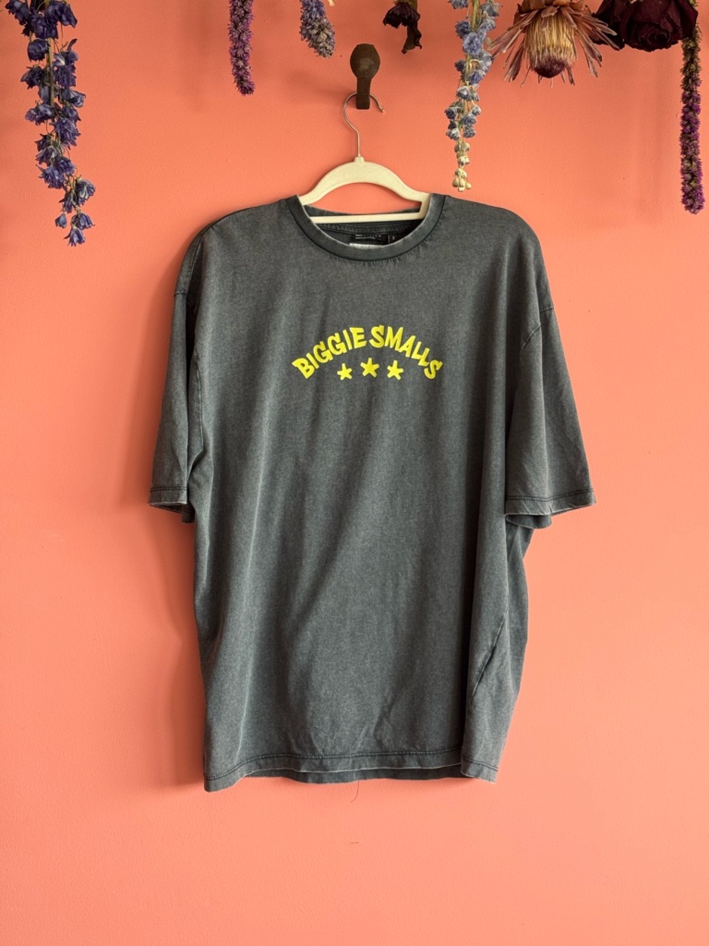 ASOS Kids Black Tee with Yellow Biggie Smalls Graphic